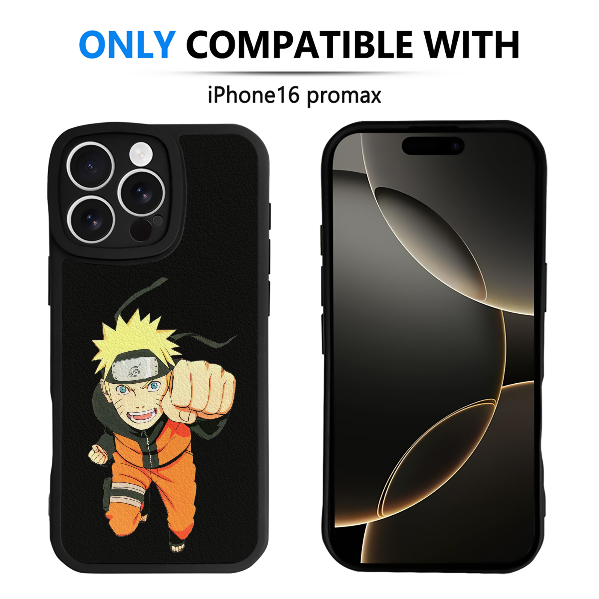 （画像用） NARUTO -ナルト- うずまき ナルト Uzumaki Naruto 【iPhone 16シリーズ対応】シリコンスマホケース（レザー調） 材質：シリコン